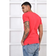 Noople Bisiklet Yaka  T-Shirt - Pembe