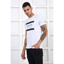 Noople Bisiklet Yaka Classic Logo T-Shirt - Beyaz