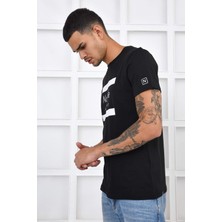 Noople Bisiklet Yaka Classic Logo T-Shirt - Siyah