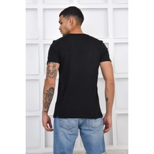 Noople Bisiklet Yaka Classic Logo T-Shirt - Siyah