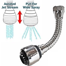 Acenter Turbo Flex 2 Aşamalı Plastik Esnek Musluk Başlığı