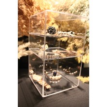 3 Katli Pleksi̇ Şeffaf Taki - Kozmeti̇k - Banyo Organi̇zeri̇, Düzenleyi̇ci̇si̇