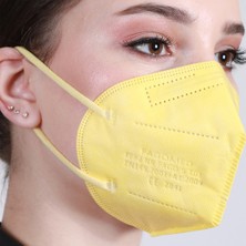 Famex N95 Ffp2 Koruyucu Maske Sarı Renk 10 Adet Tekli Paket Duck Modeli