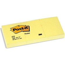 Post-It Post-It 653 Yapışkanlı Not Kağıdı Sarı 100 Yp 38X51 3 Blok