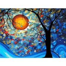 Womb Hobby Dilek Ağacı 2 Sayılarla Boyama SETI40X50 cm Tuval Şasesine Gerili