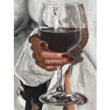 Womb Hobby Bir Kadeh Sayılarla Boyama Seti 40X50 cm Tuvale Gerili