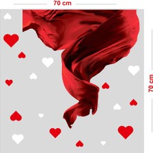 New Jargon Uçan Kurdela Kumaşı Sevgililer Günü Için Vitrin Oda Sticker 70CM