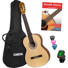 Cascha Student Series 4/4 Klasik Gitar Seti (Türkçe Metod, Taşıma Çantası, 3 Pena, Tuner)