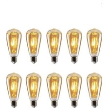 Dekoratif Armut Rustik Ampul 10'lu Paket CT-4290 8W