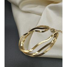 Zeg Store Üçlü Çelik Italyan Yassı Bileklik