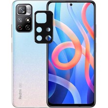 Nevarium Xiaomi Poco M4 Pro 5g Kamera Lens Koruma Camı 3D Siyah