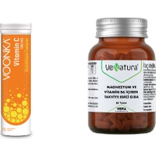 Vitamin C, Glutatyon,çinko ve Vitamin D 15 Efervesan Tablet  +Magnezyum ,vitamin B6 60 Tablet