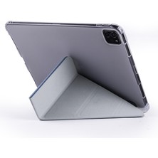 Z-Mobile Apple iPad Air 5. Nesil 2022 10.9" M1 Uyumlu Standlı Kapaklı Kılıf Kalemlik Bölmeli Silikon Kılıf