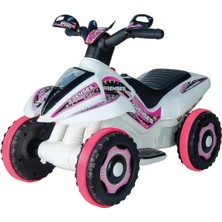 UJ Toys 6V Akülü Atv Karınca Pembe Beyaz Prenses