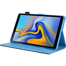 Hello-U Galaxy Tab A8 10.5 2021 SM-X200/X205 Için Desenli Çapraz Doku Kartlıklı Standlı Pu Deri Tablet Kılıfı (Yurt Dışından)