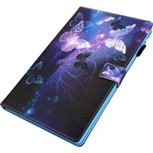 Hello-U Galaxy Tab A 8.0 Wi-Fi (2019) SM-T290 Için Desenli Kartlıklı Deri Tablet Kılıfı (Yurt Dışından)