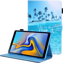 Hello-U Tab A8 10.5 2021 SM-X200/X205 Için Desenli Standlı Kartlıklı Deri Koruyucu Tablet Kılıfı (Yurt Dışından)