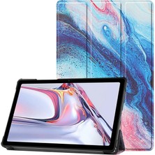 Hello-U Galaxy Tab A7 10.4 Için Desenli Baskılı Pu Deri Stand Kapaklı Koruyucu Tablet Kılıfı (Yurt Dışından)