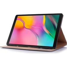 Hello-U Galaxy Tab A7 10.4 (2020) Için Retro Desenli Standlı Cüzdan Tasarımlı Deri Akıllı Tablet Kılıfı - Gri (Yurt Dışından)