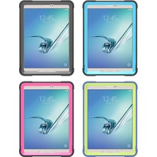 Hello-U Galaxy Tab S2 9.7 T810 T815 Için Düşmeye Toza Dayanıklı Pc + Tpu Koruyucu Standlı Tablet Kılıfı - Siyah (Yurt Dışından)