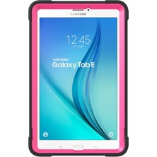 Hello-U Galaxy Tab E 9.6 T560 Için Düşmeye Toza Dayanıklı Pc + Tpu Koruyucu Standlı Tablet Kılıfı - Siyah/rosé (Yurt Dışından)