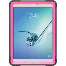 Hello-U Galaxy Tab S2 9.7 T810 T815 Için Düşmeye Toza Dayanıklı Pc + Tpu Koruyucu Standlı Tablet Kılıfı - Siyah/rosé (Yurt Dışından)