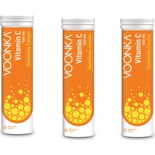Voonka Vitamin C 1000 Mg 15 Efervesan Tablet  X3 Adet