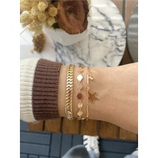 Jackferrero Kadın Altın Kaplama Bileklik 2 Li Set