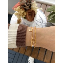 Jackferrero Kadın Altın Kaplama Bileklik 2 Li Set