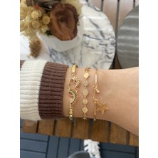 Jackferrero Kadın Altın Kaplama Bileklik 2 Li Set