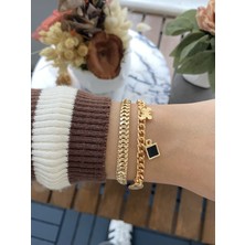 Jackferrero Kadın Altın Kaplama Bileklik 2 Li Set