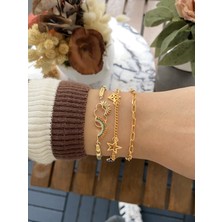 Jackferrero Kadın Altın Kaplama Bileklik 2 Li Set