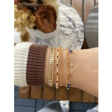 Jackferrero Kadın Altın Kaplama Bileklik 2 Li Set