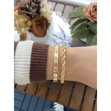 Jackferrero Kadın Altın Kaplama Bileklik 2 Li Set