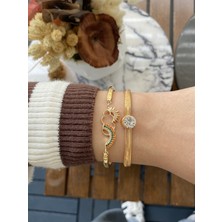 Jackferrero Kadın Altın Kaplama Bileklik 2 Li Set