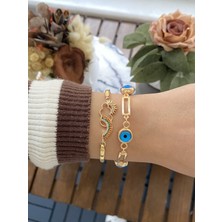 Jackferrero Kadın Altın Kaplama Bileklik 2 Li Set