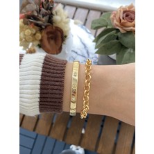 Jackferrero Kadın Altın Kaplama Bileklik 2 Li Set