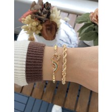 Jackferrero Kadın Altın Kaplama Bileklik 2 Li Set