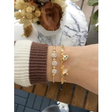 Jackferrero Kadın Altın Kaplama Bileklik 2 Li Set