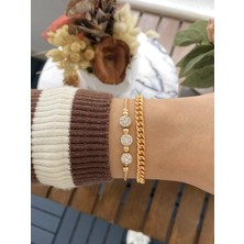 Jackferrero Kadın Altın Kaplama Bileklik 2 Li Set