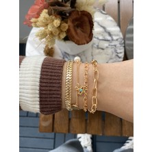 Jackferrero Kadın Altın Kaplama Bileklik 2 Li Set