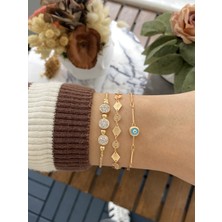 Jackferrero Kadın Altın Kaplama Bileklik 2 Li Set