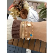 Jackferrero Kadın Altın Kaplama Bileklik 2 Li Set