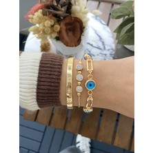 Jackferrero Kadın Altın Kaplama Bileklik 3 Lü  Set