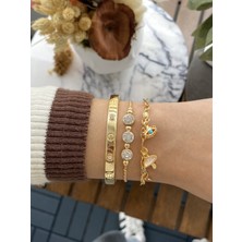 Jackferrero Kadın Altın Kaplama Bileklik 3 Lü  Set