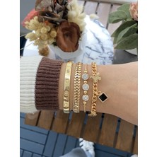 Jackferrero Kadın Altın Kaplama Bileklik 4 Lü  Set