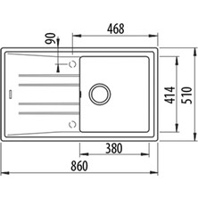 Teka Stone 50 B-Tg 1 Gözlü Stone Grey Tezgah Üstü Eviye