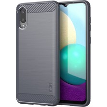 Mofı Samsung Galaxy M02 / A02 Için Karbon Fiber Yumuşak Tpu Kılıf - Gri (Yurt Dışından)