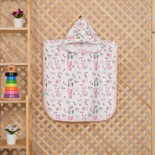 Vevien Home Çocuk Panço Plaj Havlusu Happy Animals 2-3 Yaş