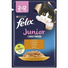 Felix Junior Yavru Tavuk Etli Kedi Yaş Mama 85 Gr